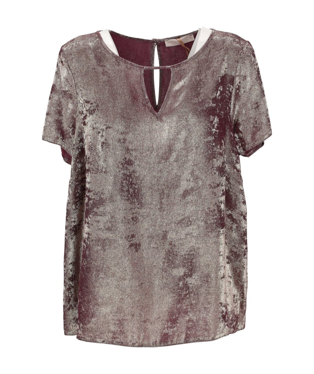 Blusa Scatoletta Bordeaux Rinascimento Curvy