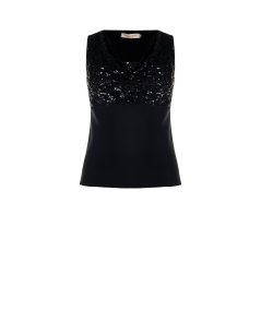 Top Sfiancato Nero Rinascimento Curvy