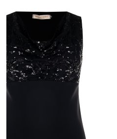 Top Sfiancato Nero Rinascimento Curvy